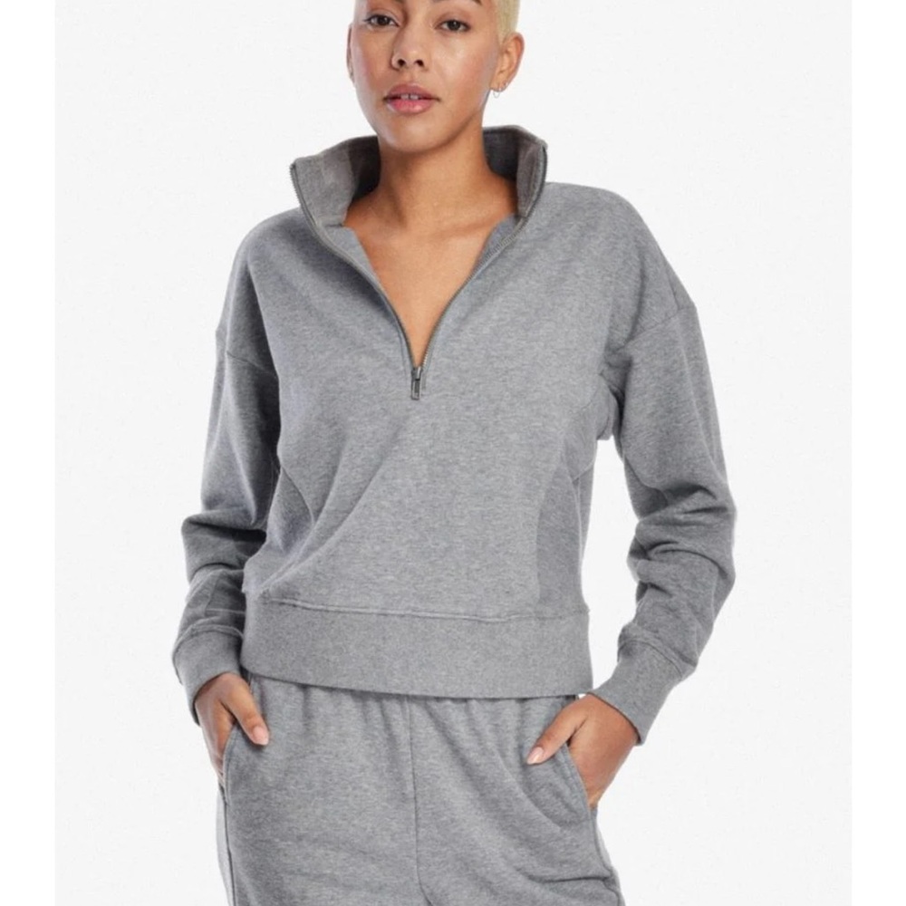 🇨🇦 PAPER LABEL Emilio Grey Half-Zip Women's Sweater
